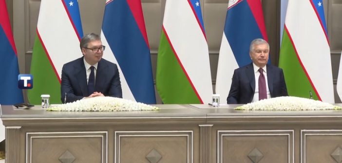 Вучић: Веома сам задовољан резултатима посете Узбекистану и очекујем унапређење сарадње у свим областима