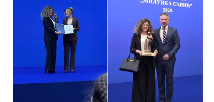 Постхумно признање „Милунка Савић“ за Врањанку Весну Стојковић