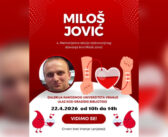 Акција добровољног давања крви у среду, 22. априла, у част Милоша Јовића