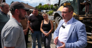Почела реконструкција потпорног зида у улици Први мај у Владичином Хану