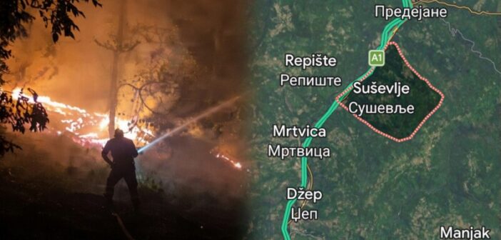 Пожар из Љутежа се шиρи према Сушевљу: Младеновић упутио хитан апел грађанима