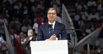 У Београдској арени почео предизборни скуп листе „Александар Вучић – Уједињена Србија“